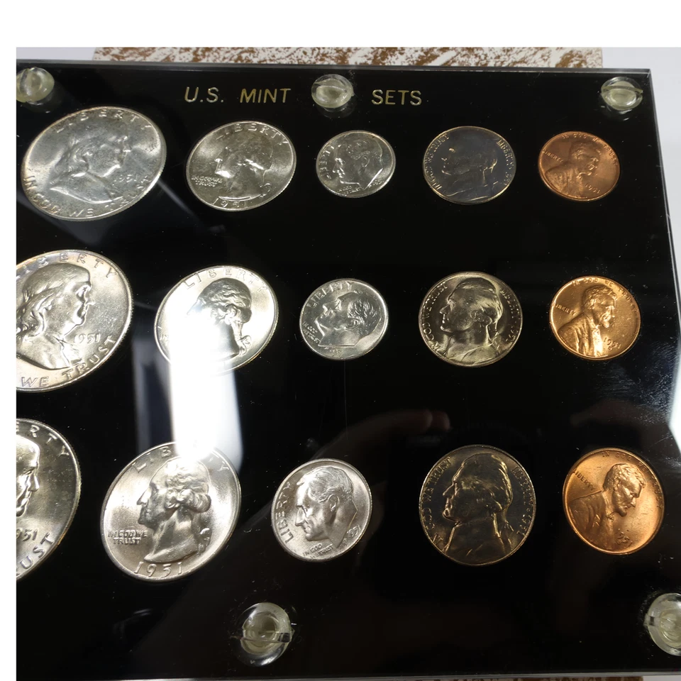 1951 P D S Complete US Mint BU UNC Uncirculated Silver 15 Coin Set #57767G - Image 3 of 4