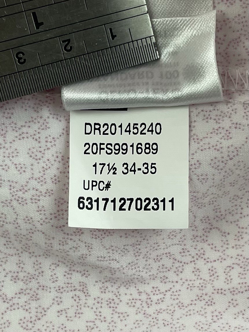 Van Heusen Flex Men's Button-Up Long Sleeve Dress Shirt Pink Size 17.5-34/35 thumbnail 10