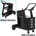 3-Tier Welding Cart 220Lbs Welder Cart For Mig/Tig Welder & Plasma Cutter Wheels