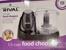 Rival Genuine 1.5 Cup Mini Food Chopper w/ Stainless Steel S Blade New Open Box
