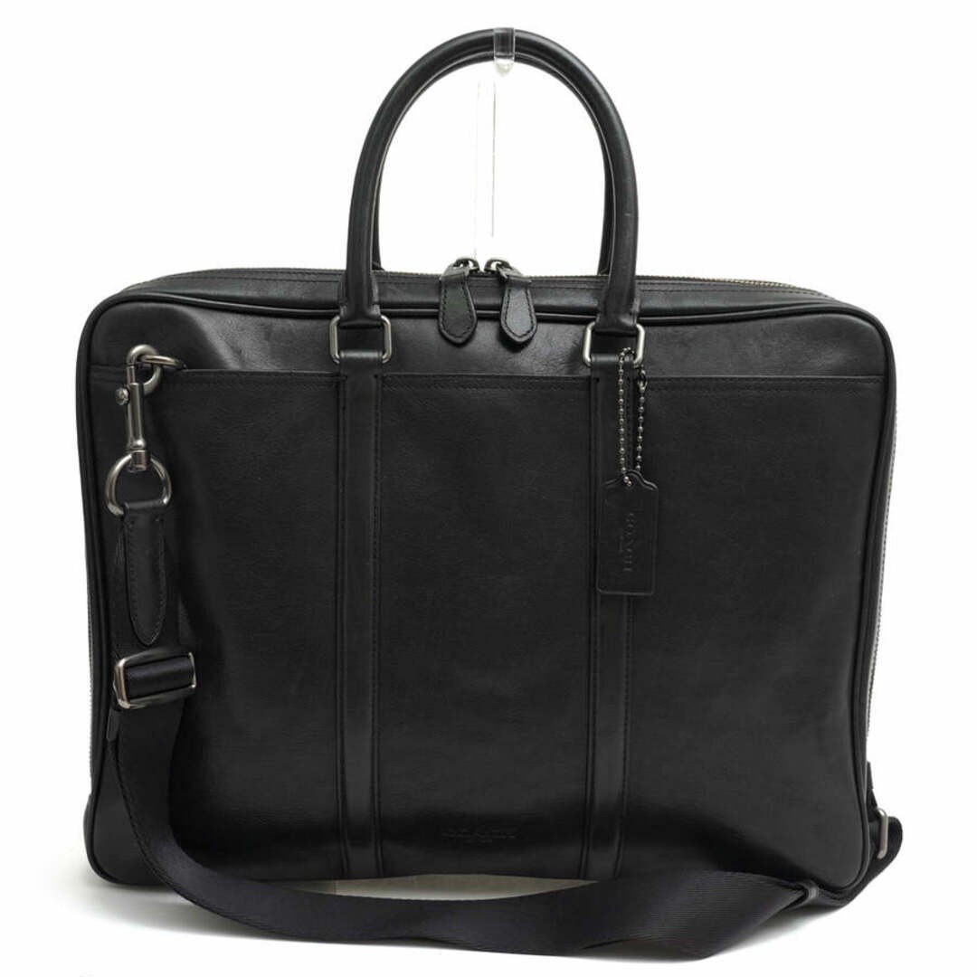 COACH Bag Briefcase Business Men's Leather Black 24776