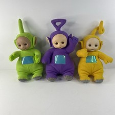 Lot Of 3 Vintage 1998 Teletubbies 14  Tall Po Talking Plush Doll Toy Playskool