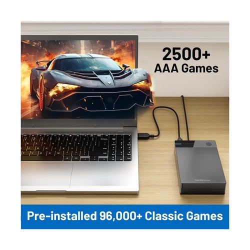 12TB Retro Gaming Hard Drive with 96000+ Classic Games, Compatible with 400+ ... - Picture 2 of 6