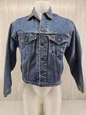 Vintage 1980'S Levi's 70511-0289 Orange Tab Denim Jacket Men's Size Small