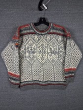 Dale Of Norway Mens Sweater S 1994 Olympic Lillehammer Gray Wool Fair Isle VTG