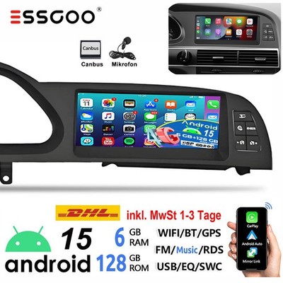8.8'' Android 15 4G 6+128G Autoradio Carplay Für Für AUDI A6 C6 MMI 2G 04-011 GPS