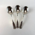 💠 International Sterling Nathan Hale Gumbo Soup Spoons Set 3 Mono B 120g