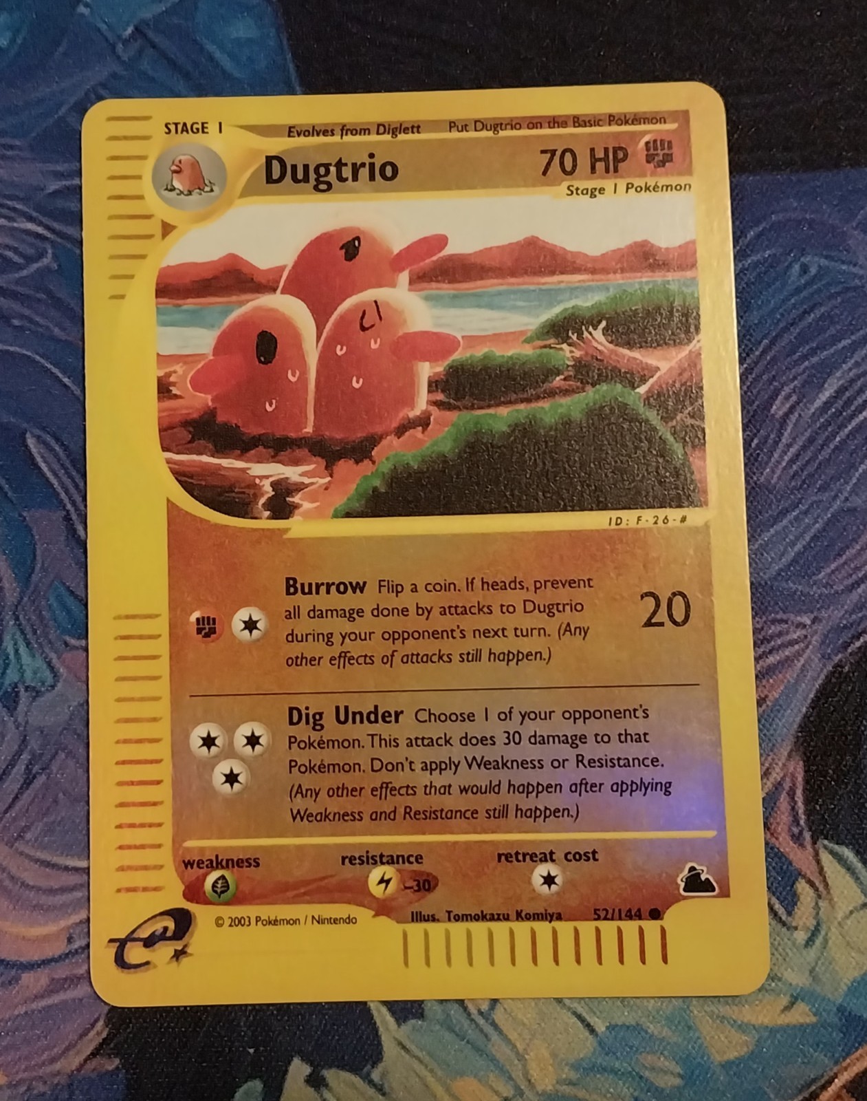 2003 Pokemon Dugtrio 52/144 Skyridge Reverse Holo ~ NEAR MINT