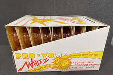 1980's Pro Yo Whizz Yo Yo lot of 36 With Display Case