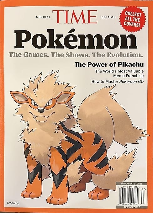Time Magazine 2025  Pokemon Arcanine Cover - Power Of Pikachu