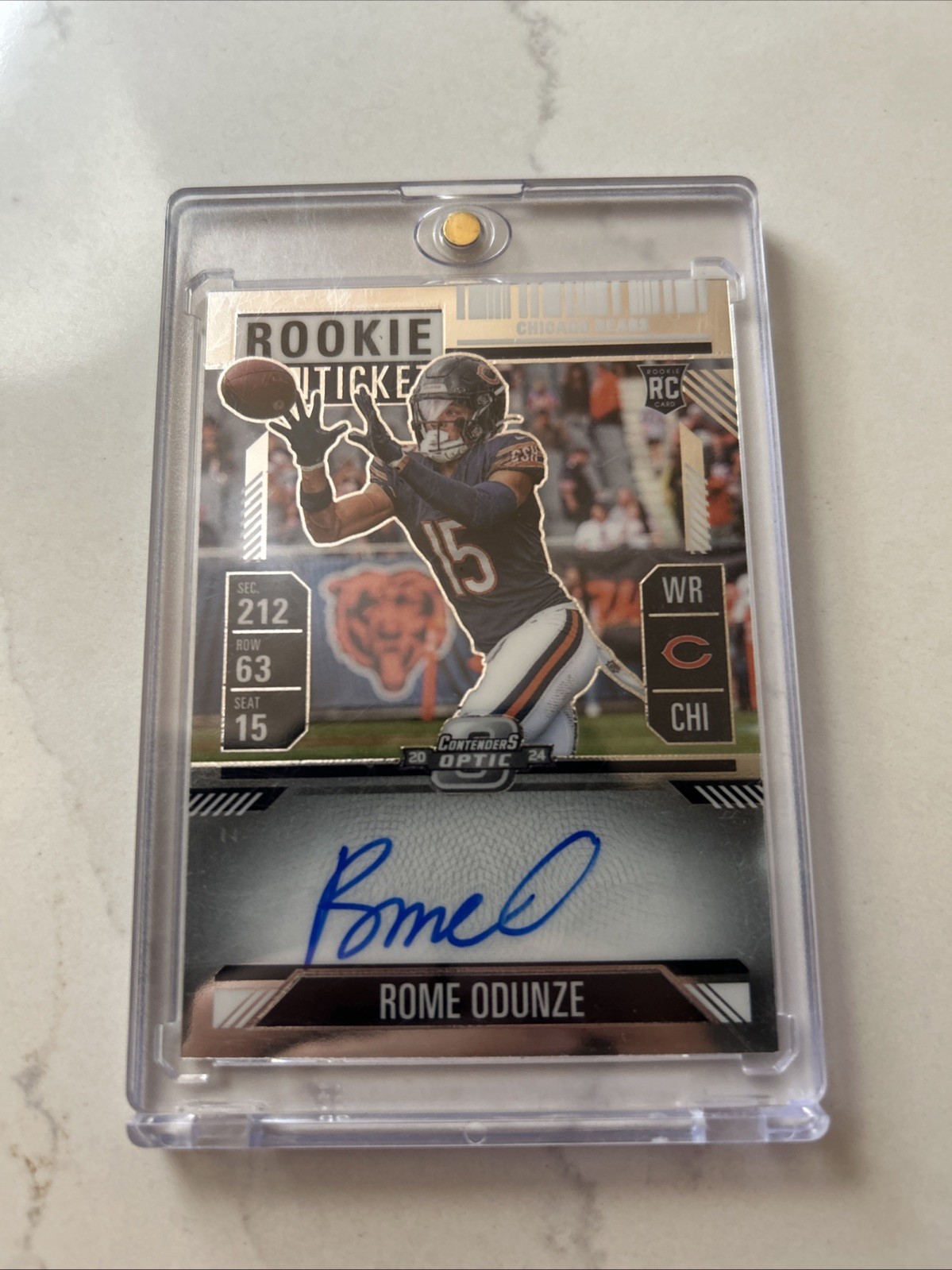2024 Panini Contenders Optic - Rookie Ticket Auto Rome Odunze #104 (RC)