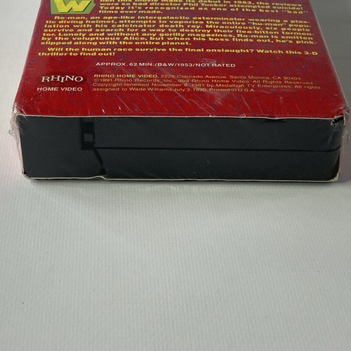 Robot Monster in 3D VHS 1991 Rhino Sealed - Picture 6 of 6