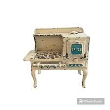 Hubley Vintage Toy Cast Iron Eagle Gas Stove Mini Dollhouse Furniture