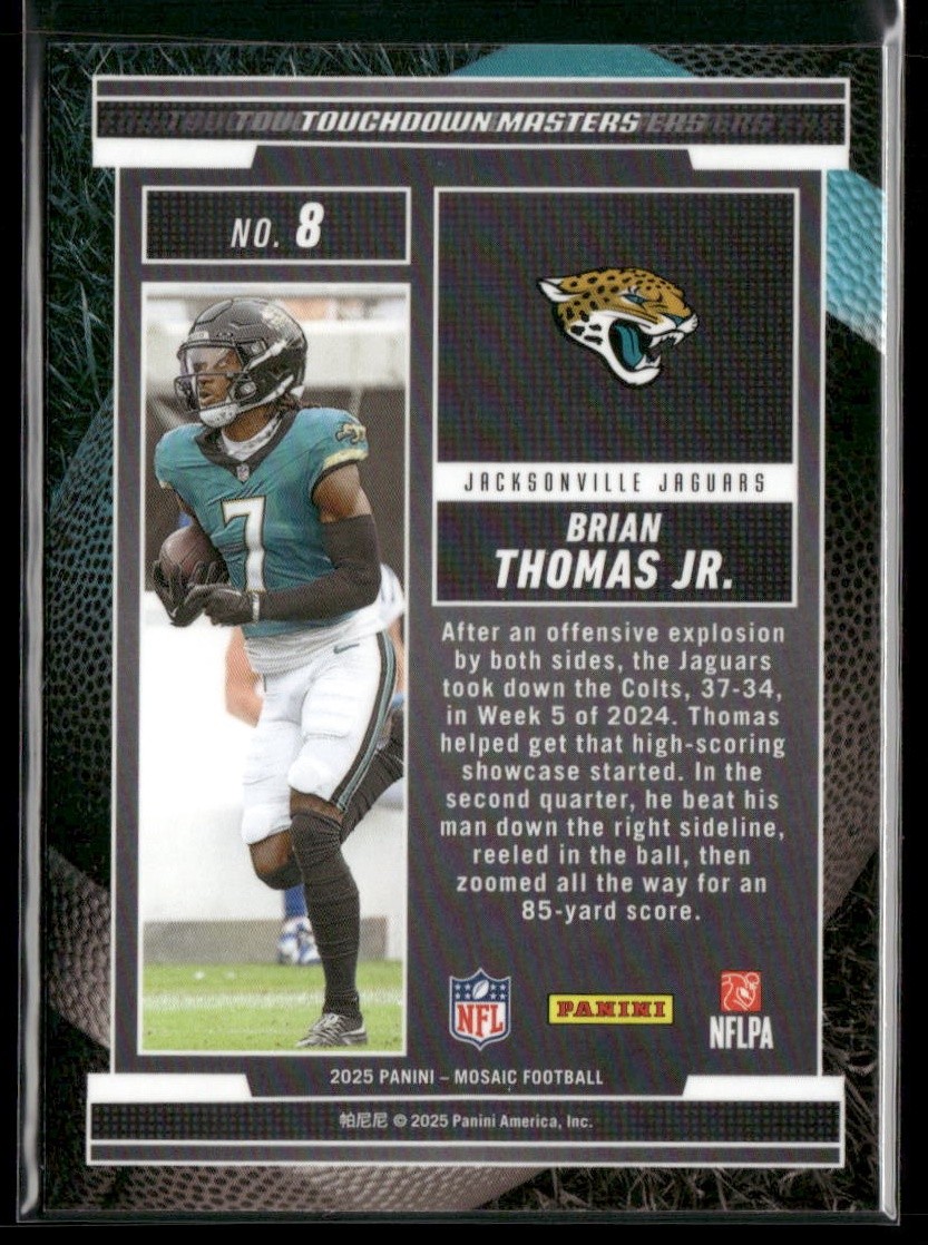 THOMAS O'MARREY選手カード Brian Thomas Jr. 2025 Panini Mosaic Touchdown Masters #8 | eBay