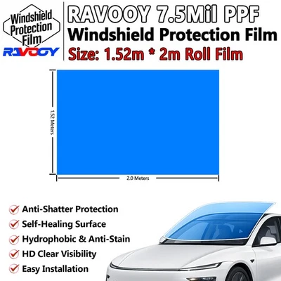 Car Windscreen For Front Windshield Protection Film Glossy Clear Bra Roll Film - Image 1 of 4
