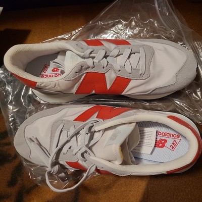 Men's New Balance 237 NB Grey Red white Men 10.5/ Women 12