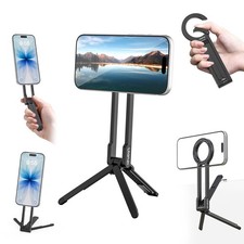 Phone Tripod for Magsafe, Cell Phone Stand N52 Strong Magnet Foldable Hook fo...