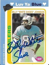 BILLY WHITE SHOES JOHNSON Autographed Signed 2005 Topps FF card Houston Oilers