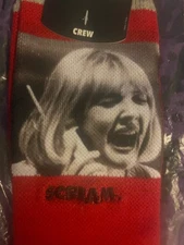 SCREAM SOCKS NWT DREW BARRYMORE BIOWORLD WES CRAVEN HORROR DVD BLU RAY GHOSTFACE