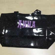 ANNA SUI Mini Tote Bag Black Glitter