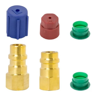 FOURTRY R12 to R134a Conversion Fitting Adapter Kit - R12 to R134a Retrofit Kit with ...