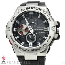 Casio G SHOCK Watch G STEEL Solar Bluetooth Smartphone Link SS Rubber GST B100 1