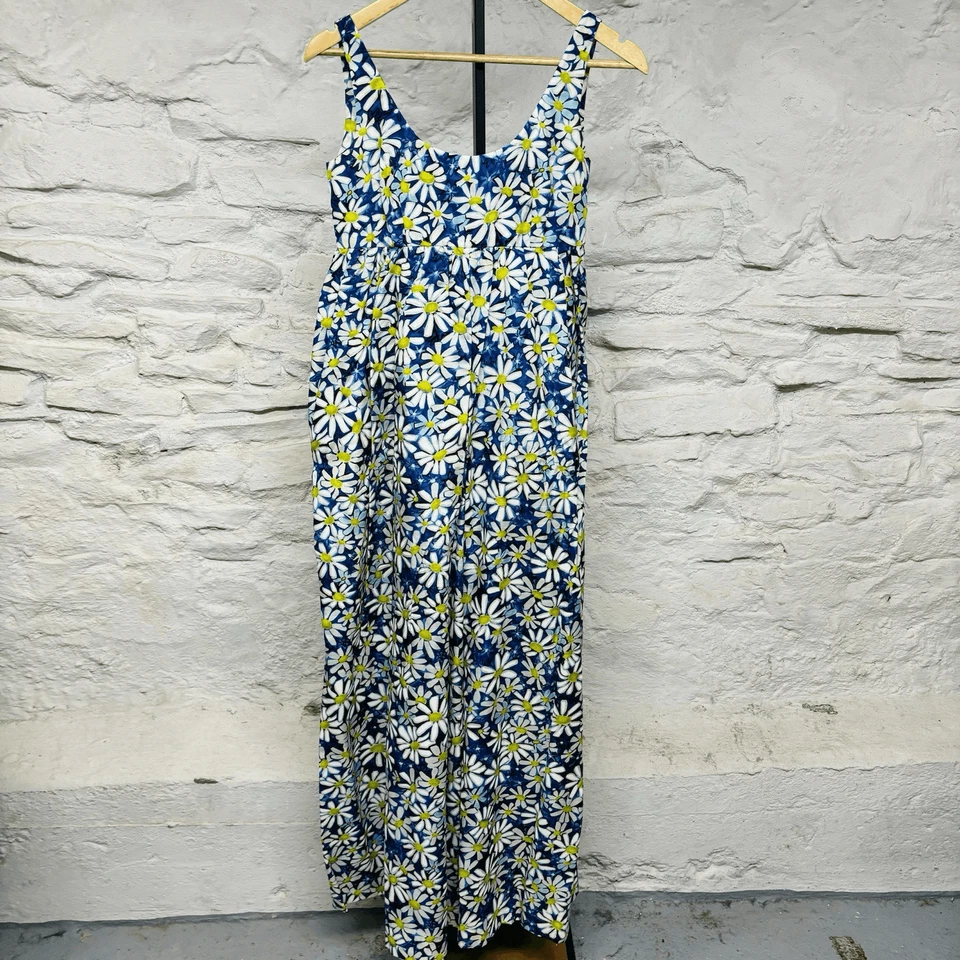 Mono Vogue Paris De Colección Años 60 Estampado Margarita Floral Halter Pierna Ultra Ancha Sin Mangas Foto 2 de 4