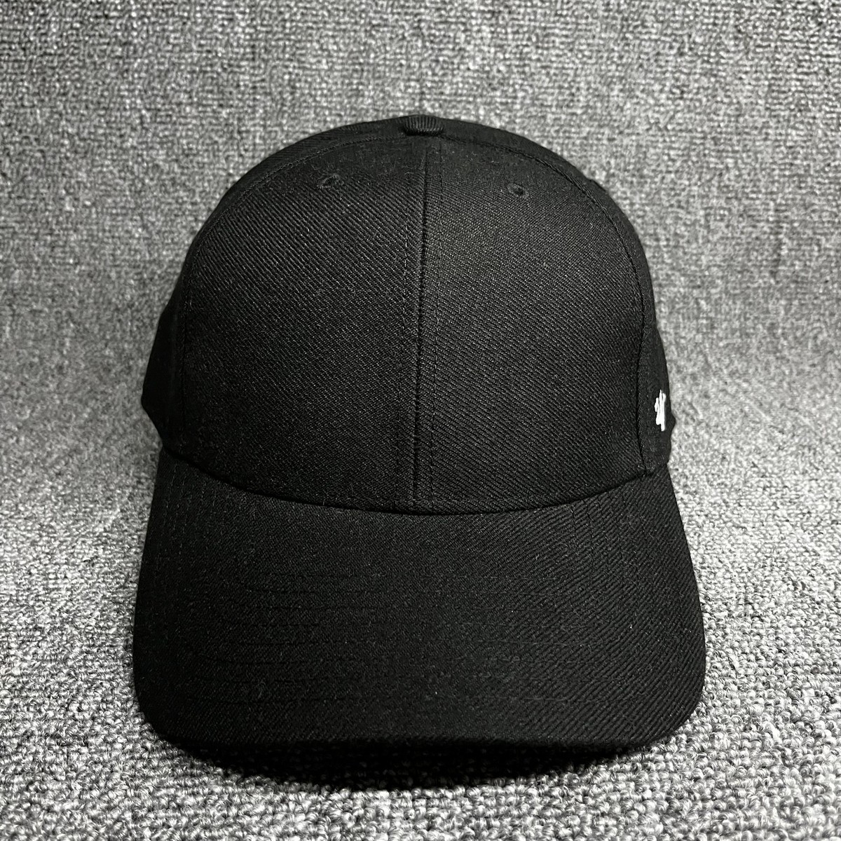 '47 Brand Classic MVP Blank Black Adjustable Hat Structured Baseball Cap OSFA