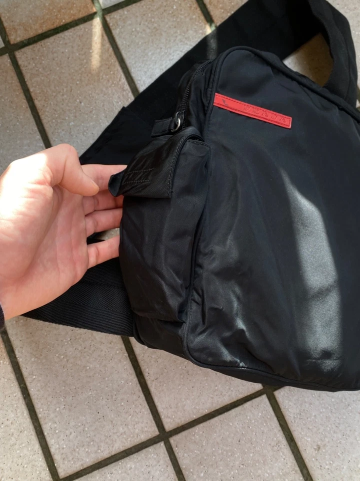 Vintage Prada Sport 1999 Linea Rossa Nylon Sling Bag - Image 3 of 4