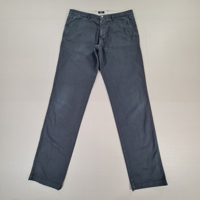 Hugo Boss blaue Chino Hose dunkelblau W34 L33 Crigan Regular Fit Baumwollhose