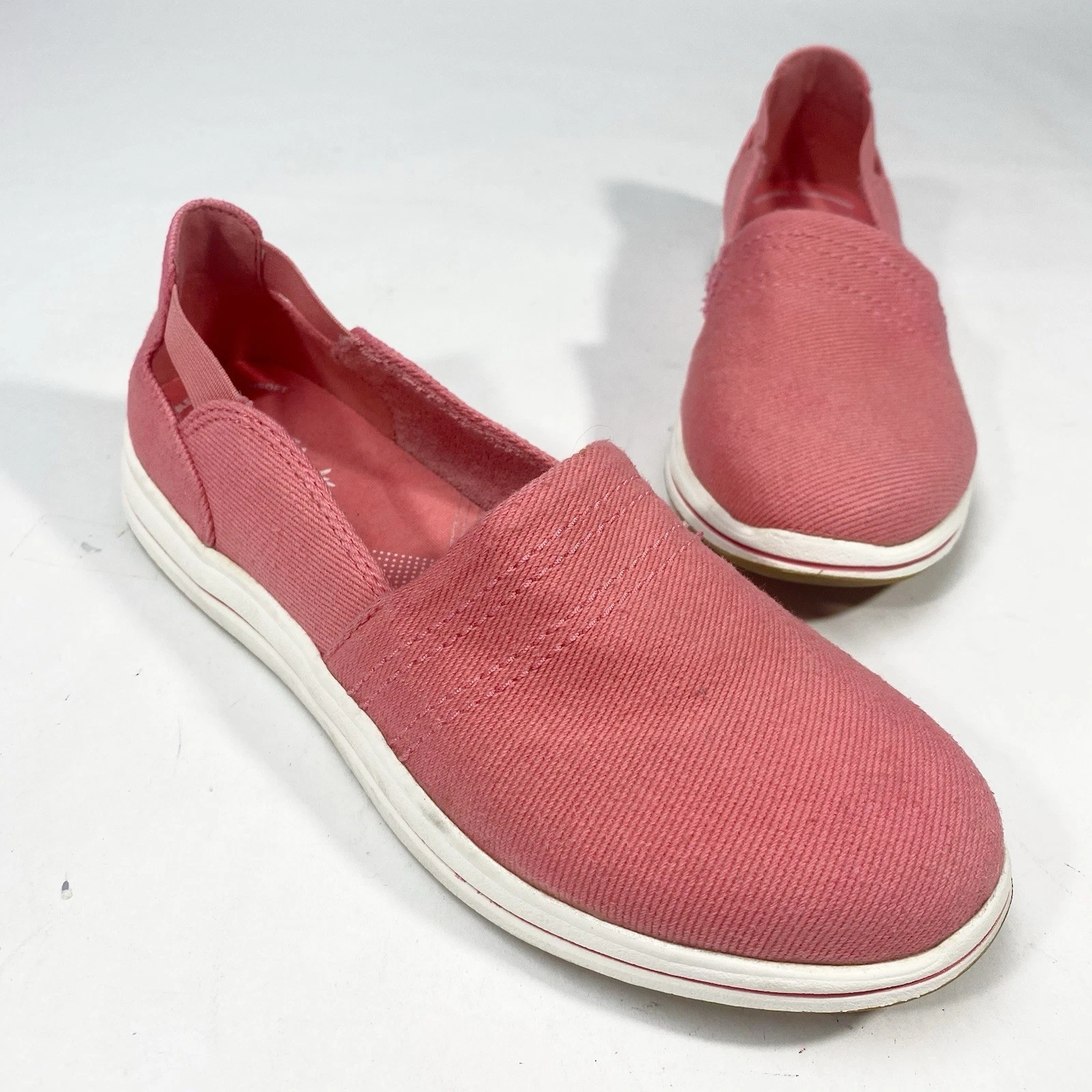 Clarks Cloudsteppers Scarpe Donna 6 M Breeze Shore Mocassino Sneakers 27975 Rosa