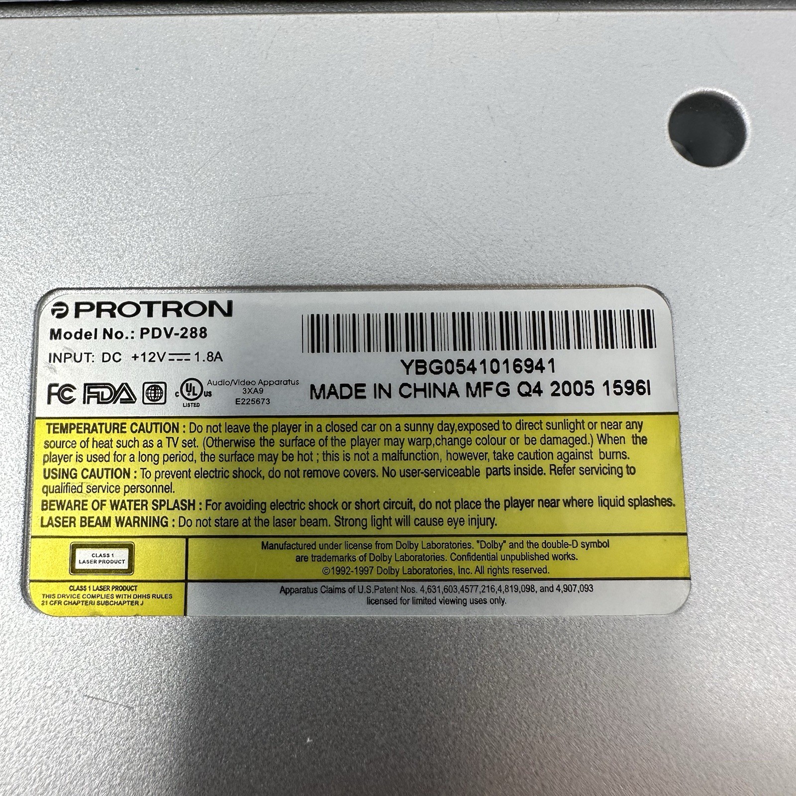 Protron PDV-288 Portable DVD Player (7