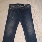 Diesel Men’s Skinny Fit Dark Wash Blue Denim Stretch Jeans Low Rise Zip — photo 1