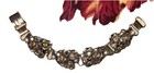 Vintage Stylish Charming  Silver Tone Rhinestone Floral Link Bracelet — photo 2