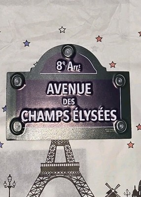 AVENUE DES CHAMPS ELYSEES MAGNET SOUVENIR GIFT 8TH DISTRICT  PARIS FRANCE 