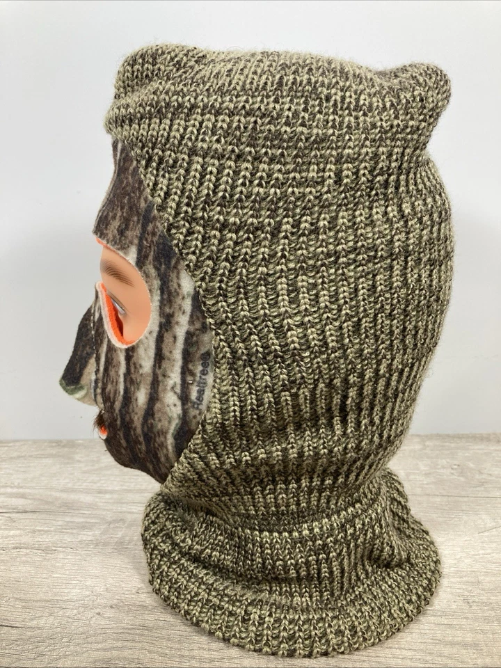 Camuflaje Reversible Naranja Tejido Cubierta Facial Máscara de Esquí Caza Pasamontañas Capucha OSFM EE. UU. Foto 3 de 4