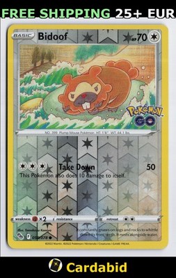 Bidoof - PGO #059/078 Pokemon GO Reverse Holo Tomokazu Komiya LP
