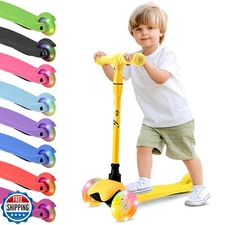 Hurtle Mini Kickboard Scooter for Kids - Height Adjustable 25''-2