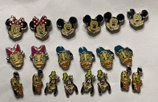 Vintage Disney Enamel Silver Tone Stud Earrings Lot Mickie Mouse Minnie S-1