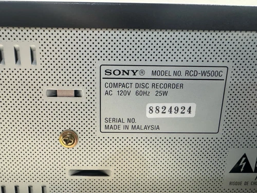 SONY RCD-W500C CD Player / Recorder Fully Functional W/ Remote - 第 10/18 張圖片