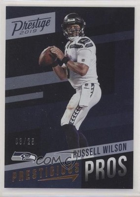 2019 Panini Prestige Prestigious Pros Xtra Points Bronze 3/25 Russell Wilson 1j2