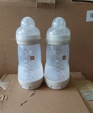 MAM Easy Start Anti-Colic Baby Bottles, 2 Pack (2 x 260ml), Self-Sterilising