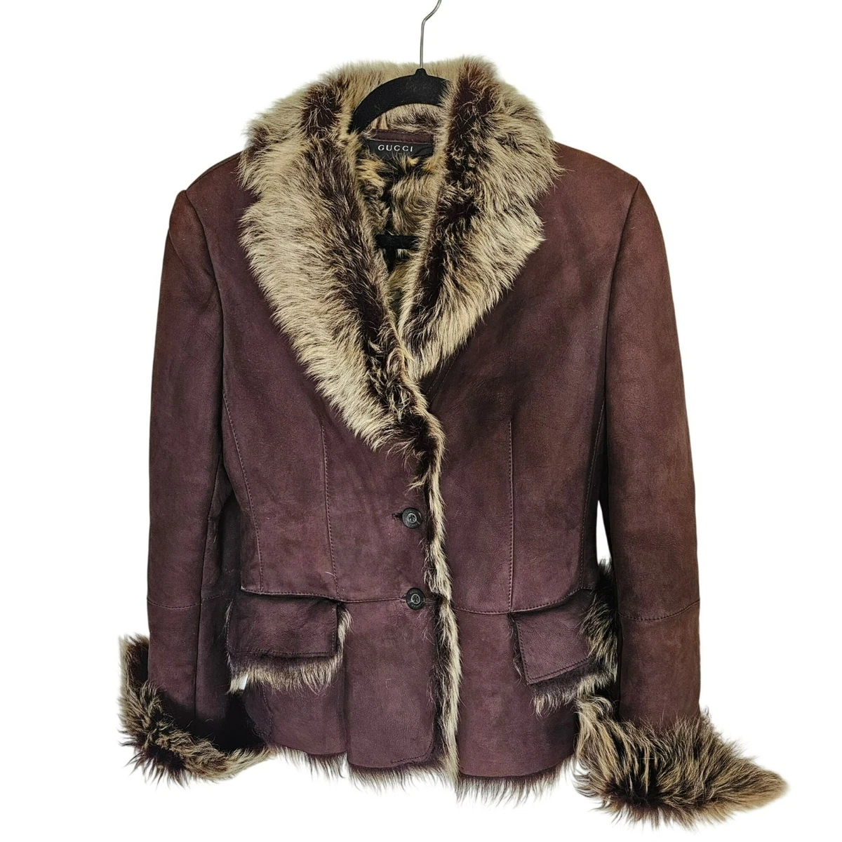 Gucci Leather Outer Shell Brown Coats, Jackets & Vests for Women