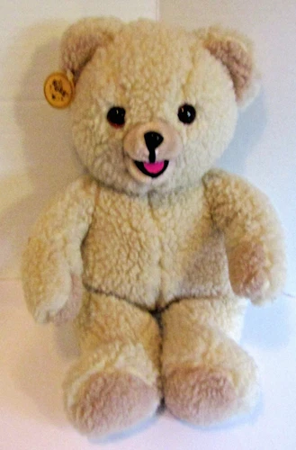 Vtg Russ Berrie Snuggle Bear Stuffed Plush 15" Teddy Bear Fabric Softener 1985