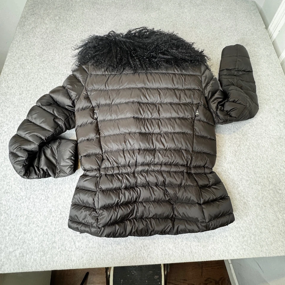 Ralph Lauren черный ярлык вниз пальто съемный монгольский ягненка меховой воротник РЕДКАЯ Med - Изображение 2 из 4