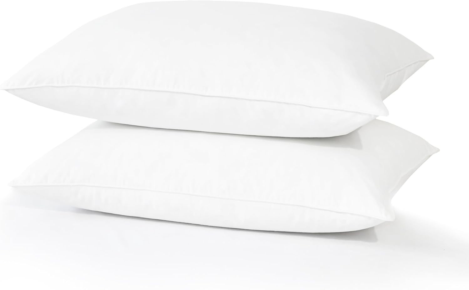 Juego de 2 almohadas de plumón de ganso de pato grado hotelero de lujo tamaño estándar, com ultra suave