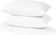 Luxury Hotel Grade Duck Goose down Pillow Standard Size Set of 2, Ultra Soft Com