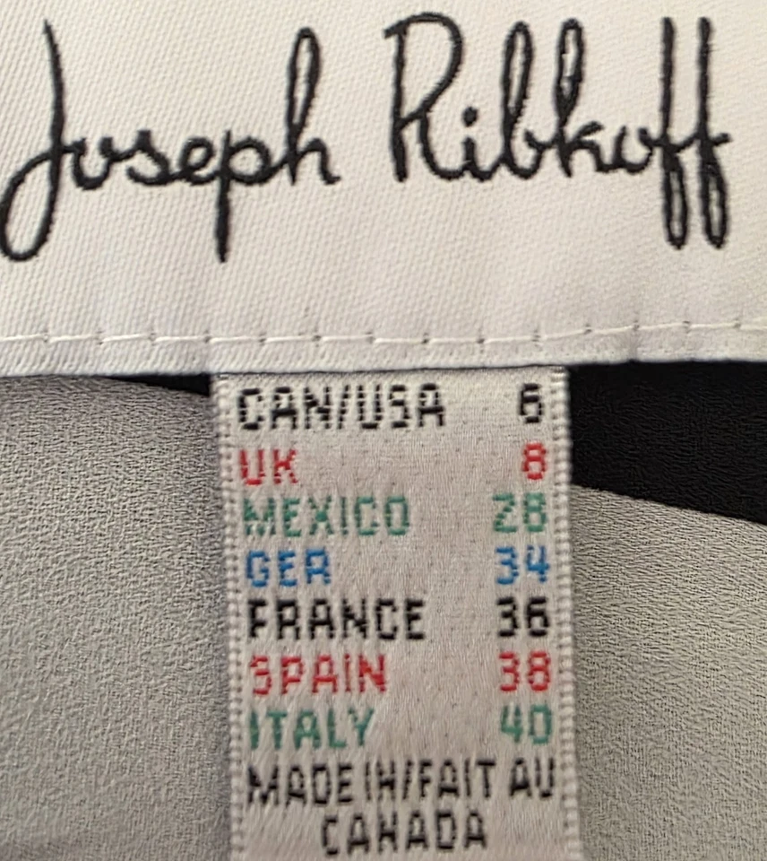 Camisa Top Blusa Joseph Ribkoff Mujer Talla 6 Manga 3/4 Cuello Redondo En Capas Foto 2 de 4