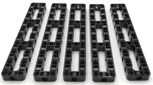 Lego 5 New Black Technic Liftarms Modified Frame Thick 3 x 19 Studs Open Center - Picture 1 of 1