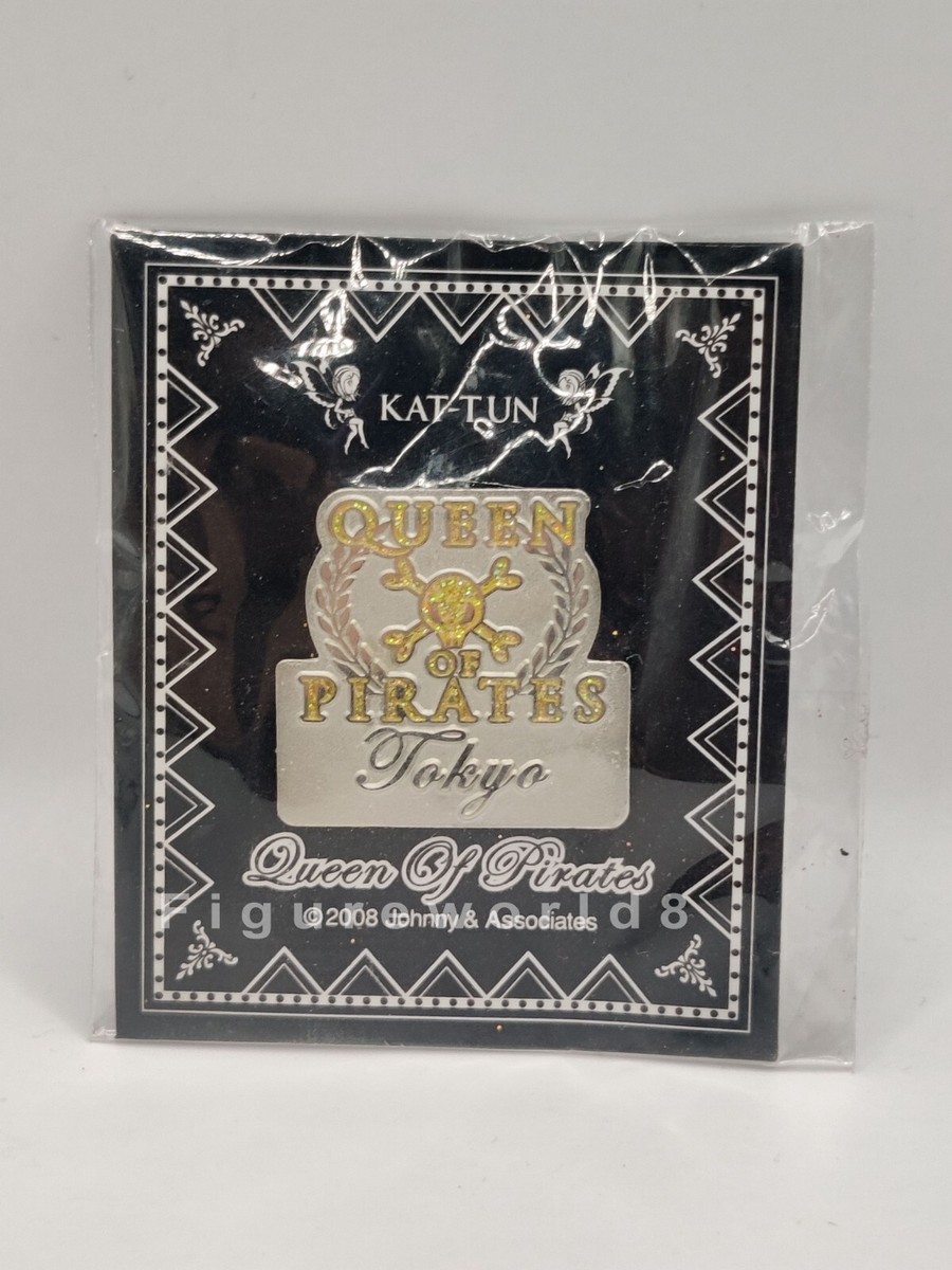 Kat-tun Queen of Pirates Tokyo Japan Boy Band Skull Stainless KAT-TUN 2008 ピンバッジ 東京
